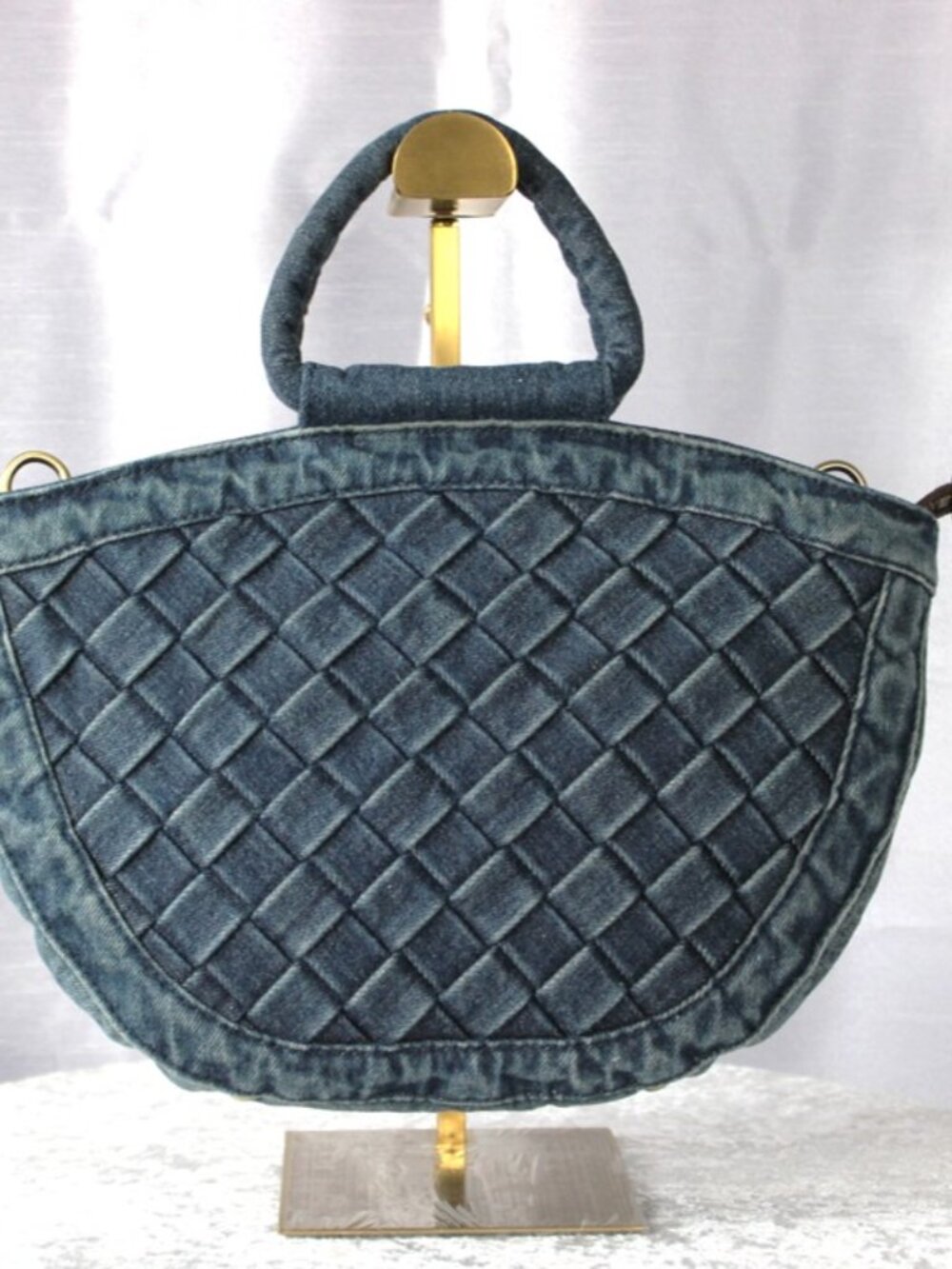 Patricia Nash Denim Woven Satchel NWOT w/ Strap + Authenticity Card - Picture 2 of 12